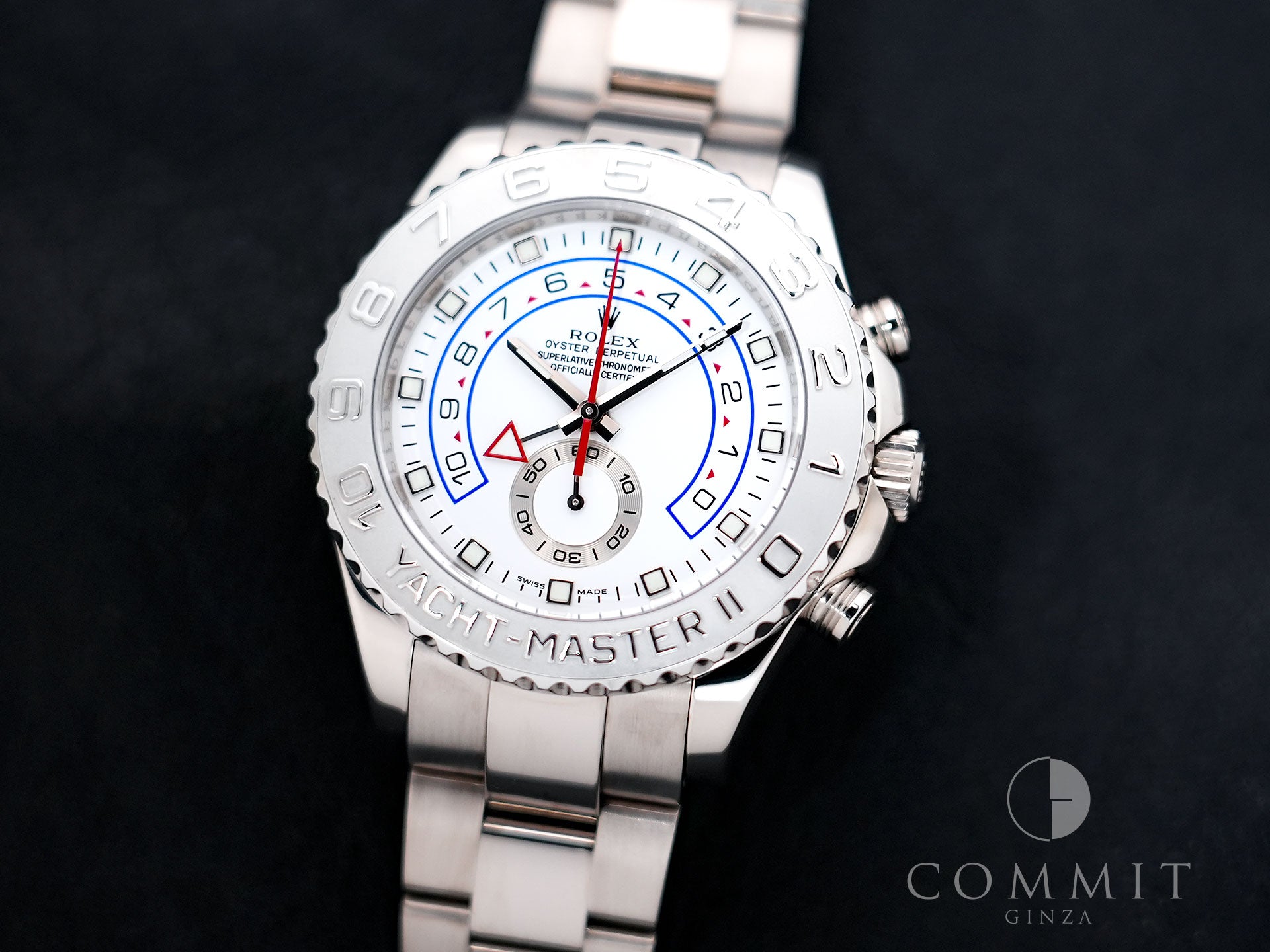 Rolex Yacht-Master II Ref.116689 White Gold White Dial Pre-Owned 73ity78h