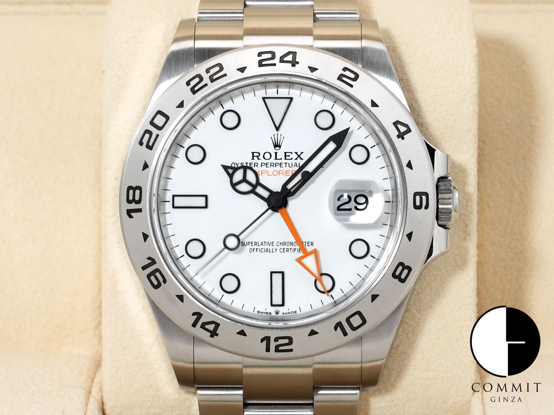 ROLEX Explorer II Ref.226570 Stainless Steel White Dial Oyster Bracelet Pre-owned f2rwkx6m