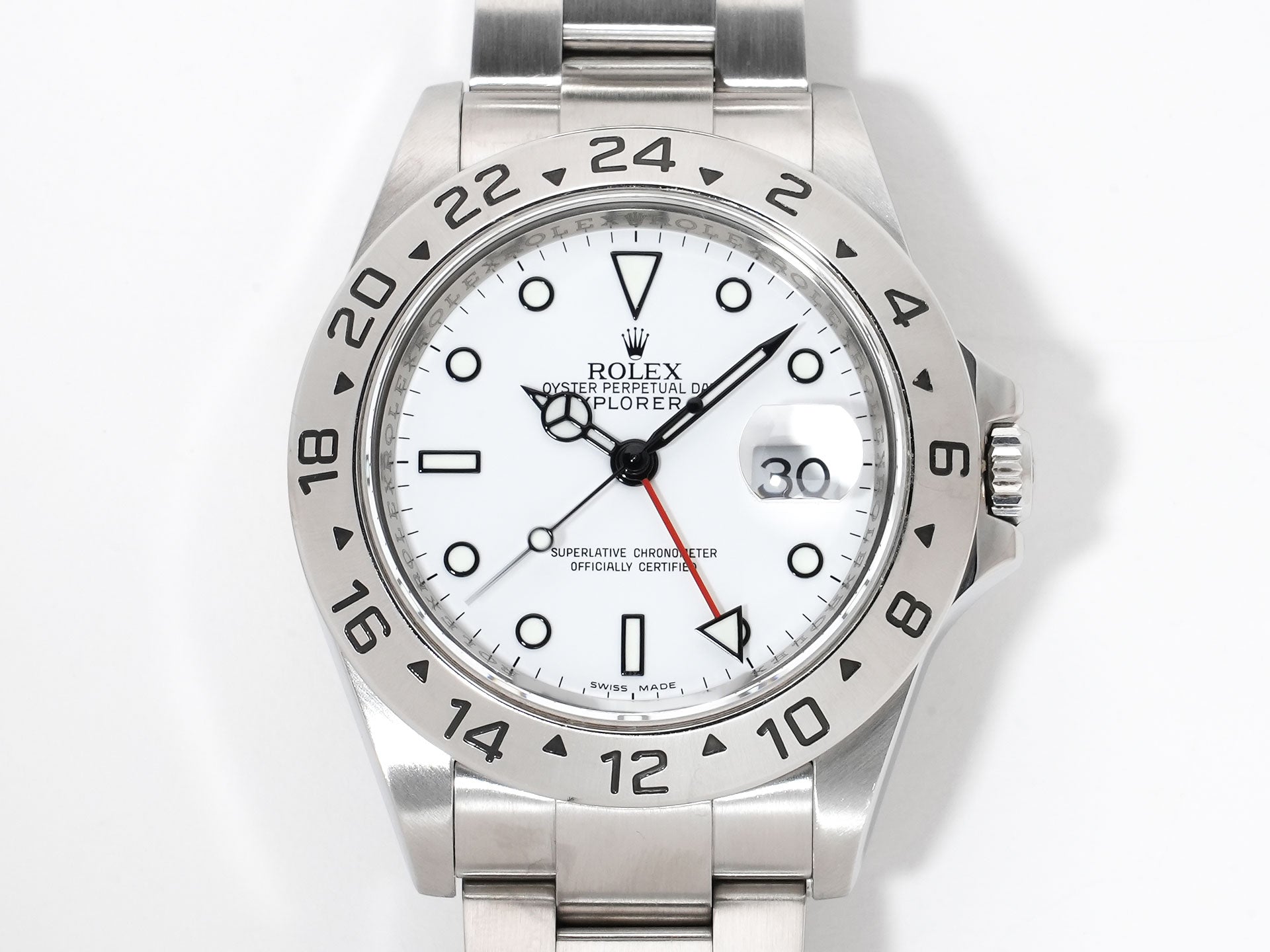 Rolex Explorer II Ref. 16570 Stainless Steel White Dial Oyster Bracelet Excellent Used Condition 7nwbec9p