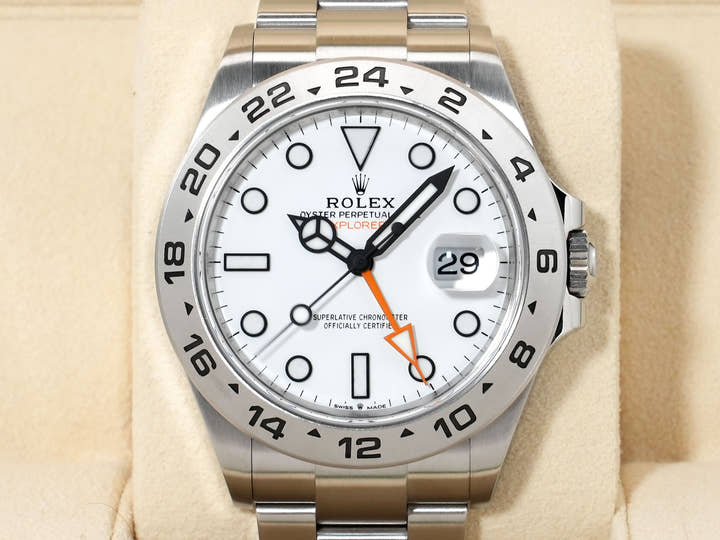 ROLEX Explorer II Ref.226570 Stainless Steel White Dial Oyster Bracelet Pre-owned f2rwkx6m