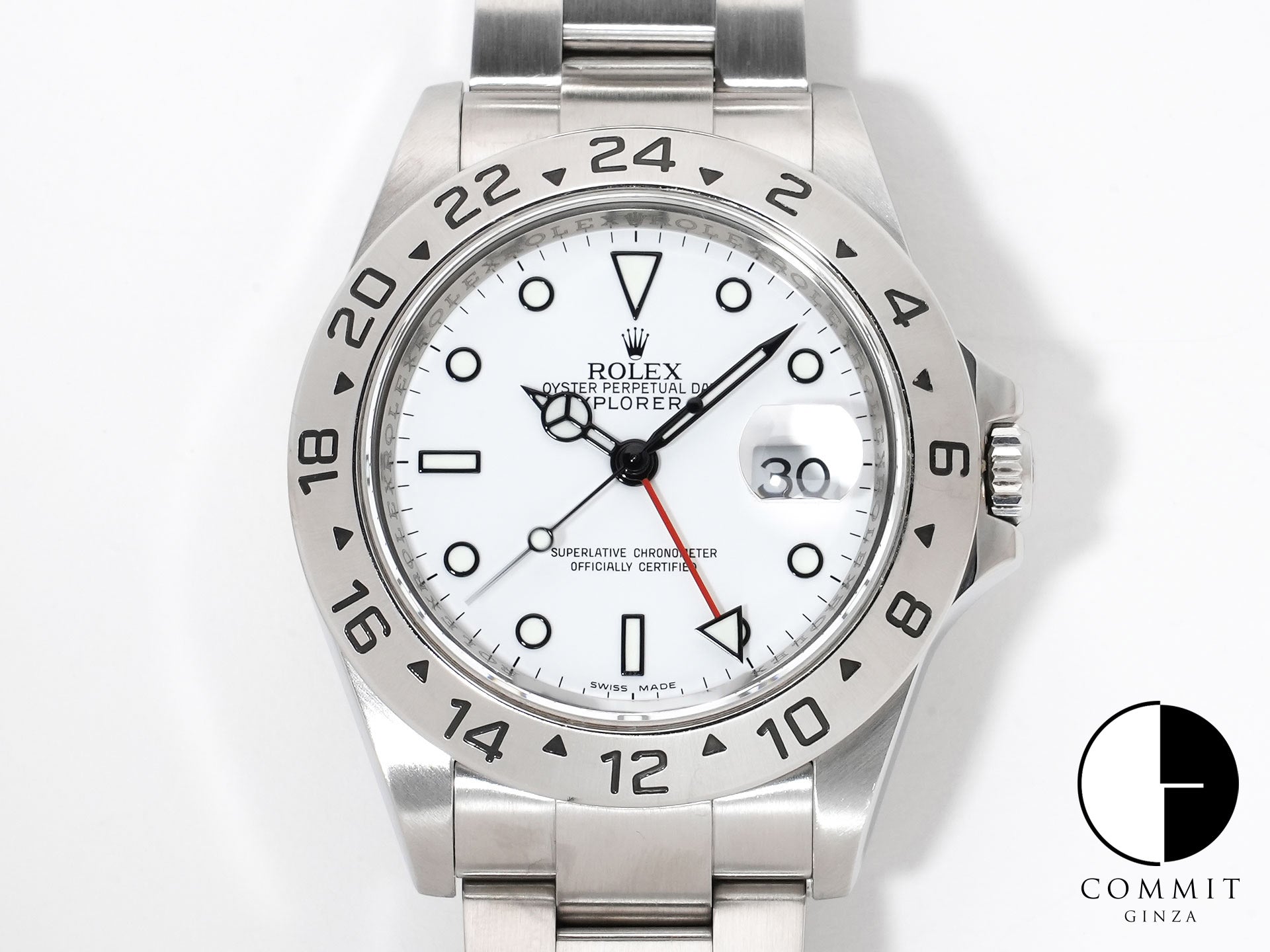 Rolex Explorer II Ref. 16570 Stainless Steel White Dial Oyster Bracelet Excellent Used Condition 7nwbec9p