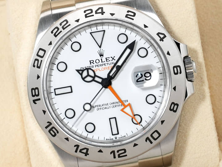 ROLEX Explorer II Ref.226570 Stainless Steel White Dial Oyster Bracelet Pre-owned f2rwkx6m