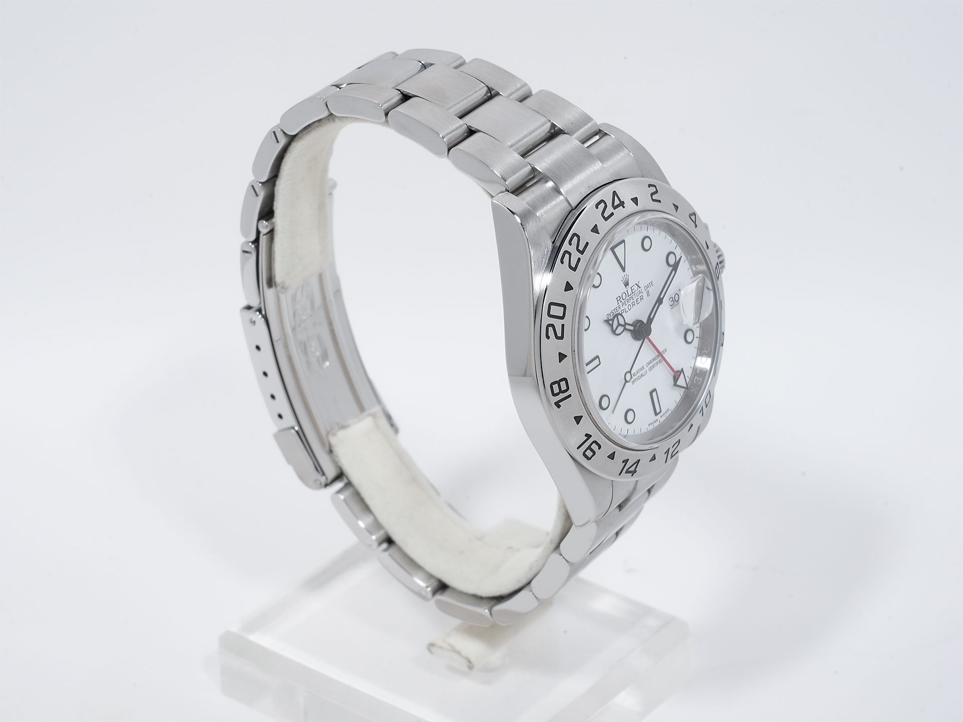 Rolex Explorer II Ref. 16570 Stainless Steel White Dial Oyster Bracelet Excellent Used Condition 7nwbec9p