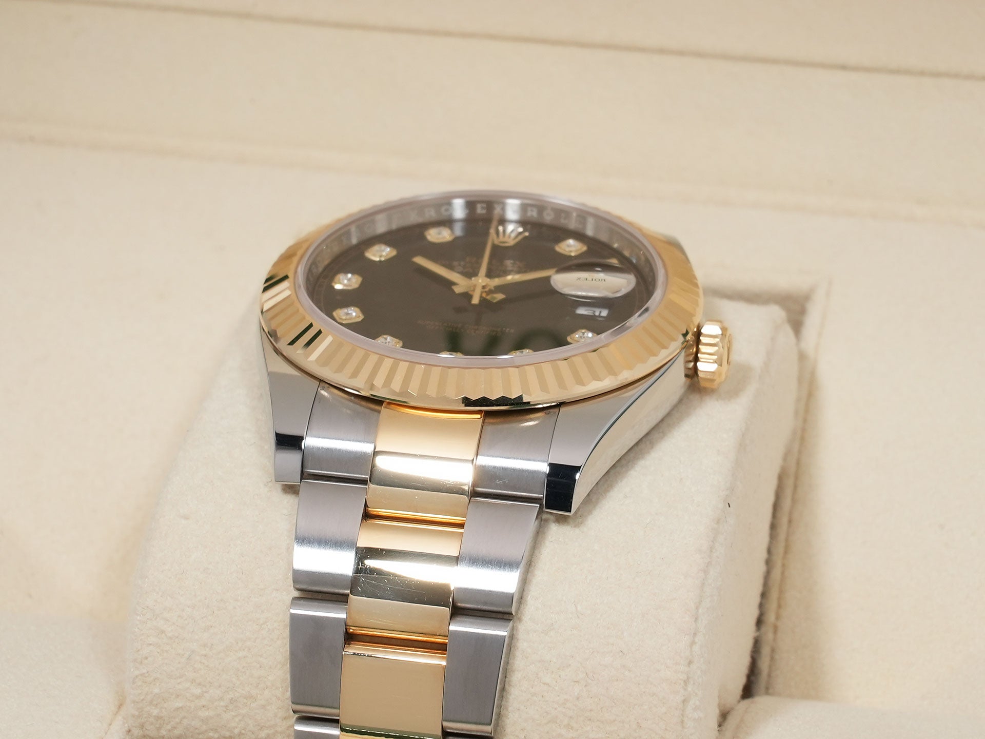 ROLEX Datejust 41 Ref.126333G Stainless Steel/Yellow Gold Bright Black x 8P Diamond Dial Oyster Bracelet Excellent Used Condition p6o5fdqf