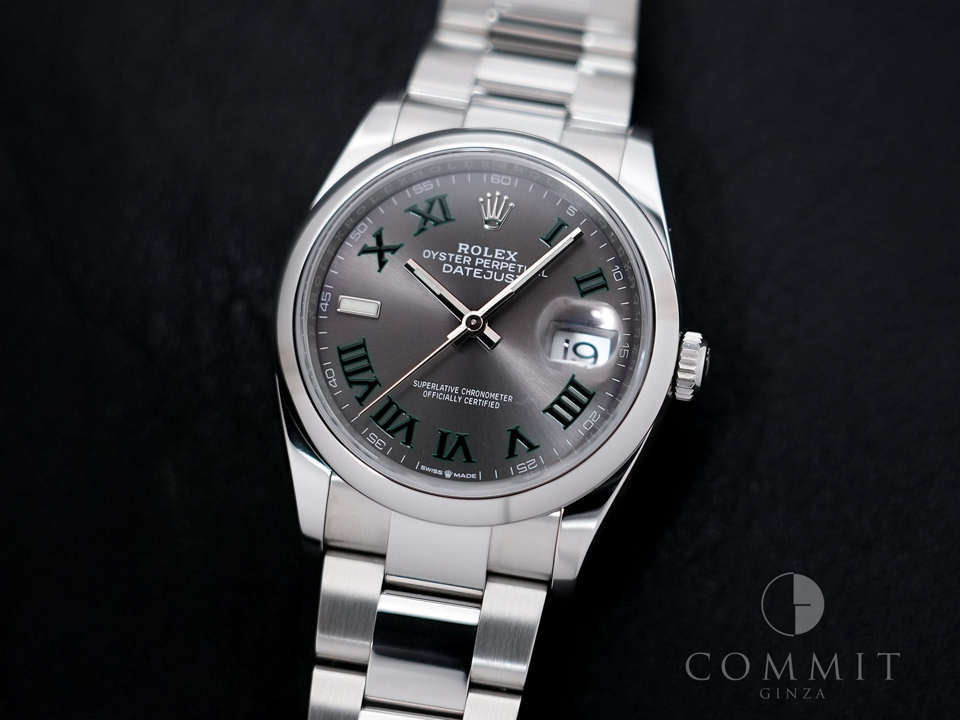Rolex Datejust 36 Ref. 126200 Stainless Steel Slate Roman Dial Oyster Bracelet Excellent Condition gvtjdoda