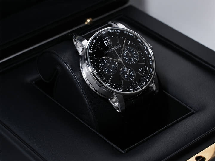 Audemars Piguet CODE 11.59 by Audemars Piguet Chronograph Ref. 26393BC.OO.A002CR.01 White Gold Black Lacquer Dial Excellent Condition u92uhfzs