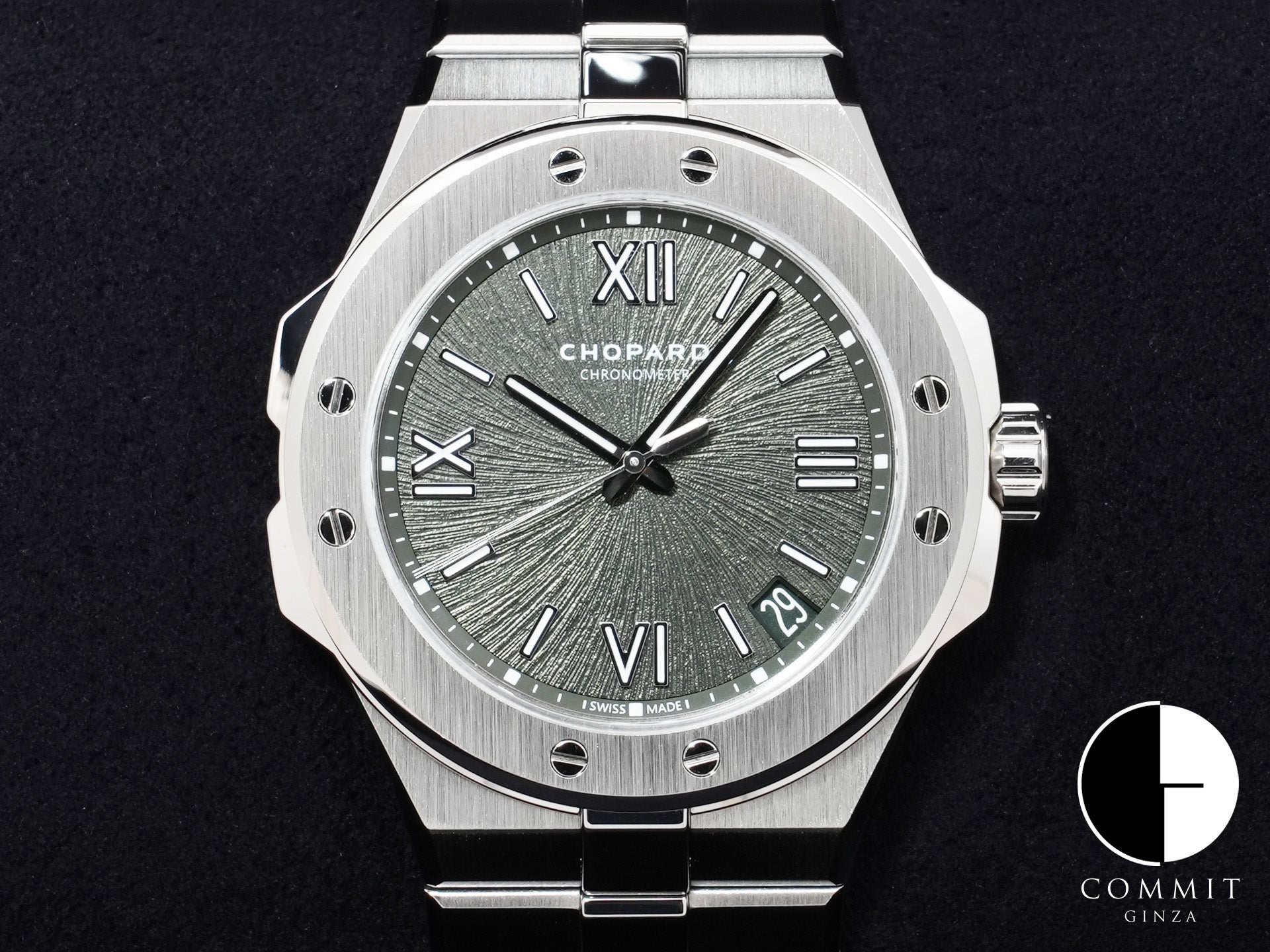 Chopard Alpine Eagle 41 Ref.298600-3014 Stainless Steel Pine Green Dial Excellent Condition zo6mjvbs