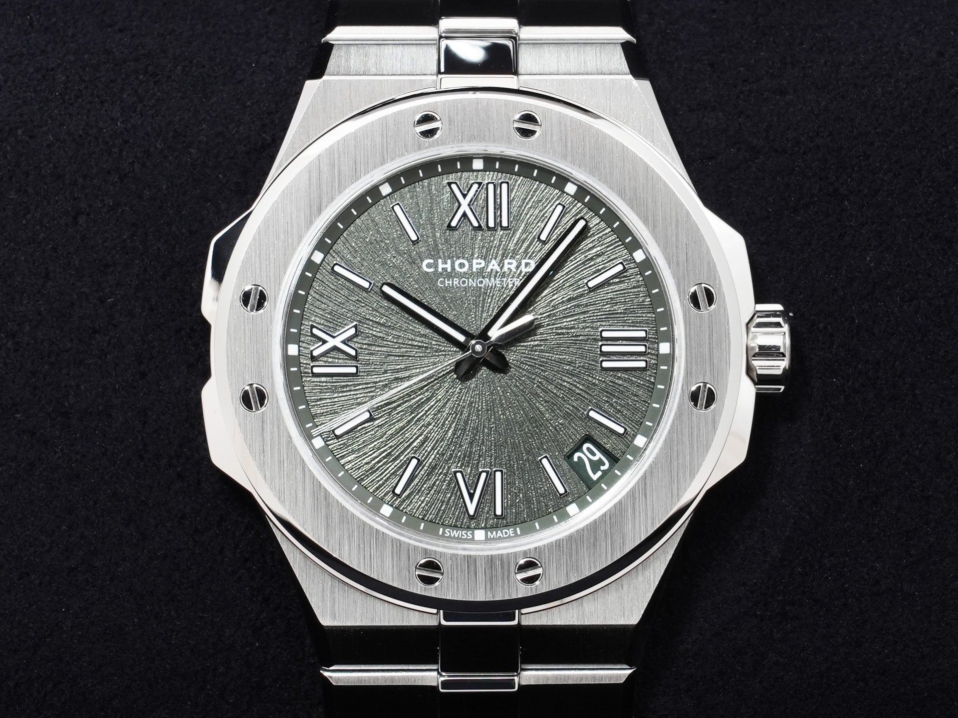 Chopard Alpine Eagle 41 Ref.298600-3014 Stainless Steel Pine Green Dial Excellent Condition zo6mjvbs
