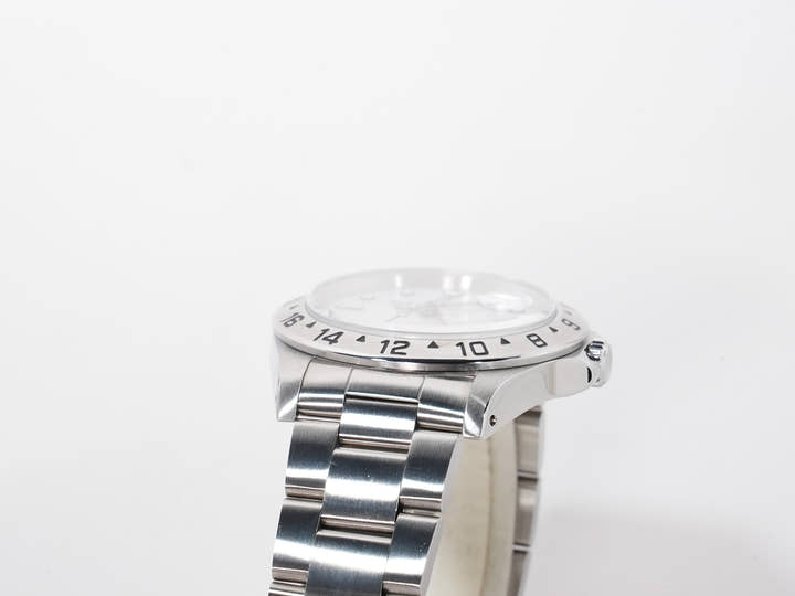 ロレックス エクスプローラーII Ref.16570 ステンレススチール ホワイト文字盤 オイスターブレスレット 美品 gudshafm