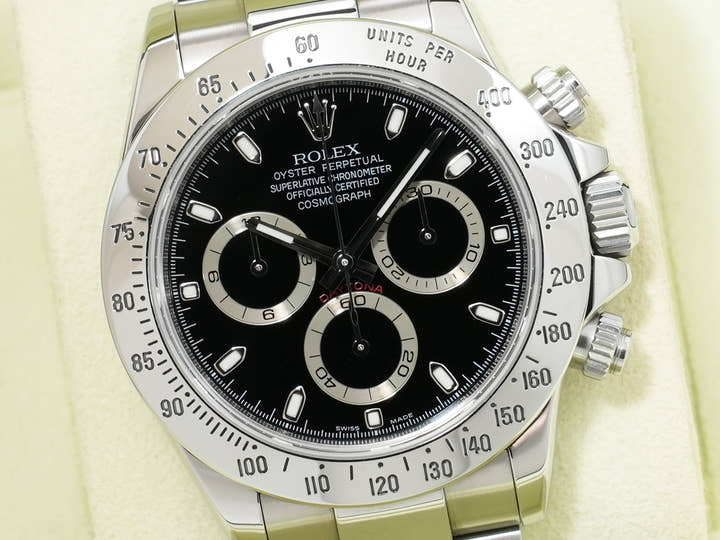 ロレックス デイトナ Ref.116520 ステンレススチール ブラック文字盤 中古 n87j8ibh