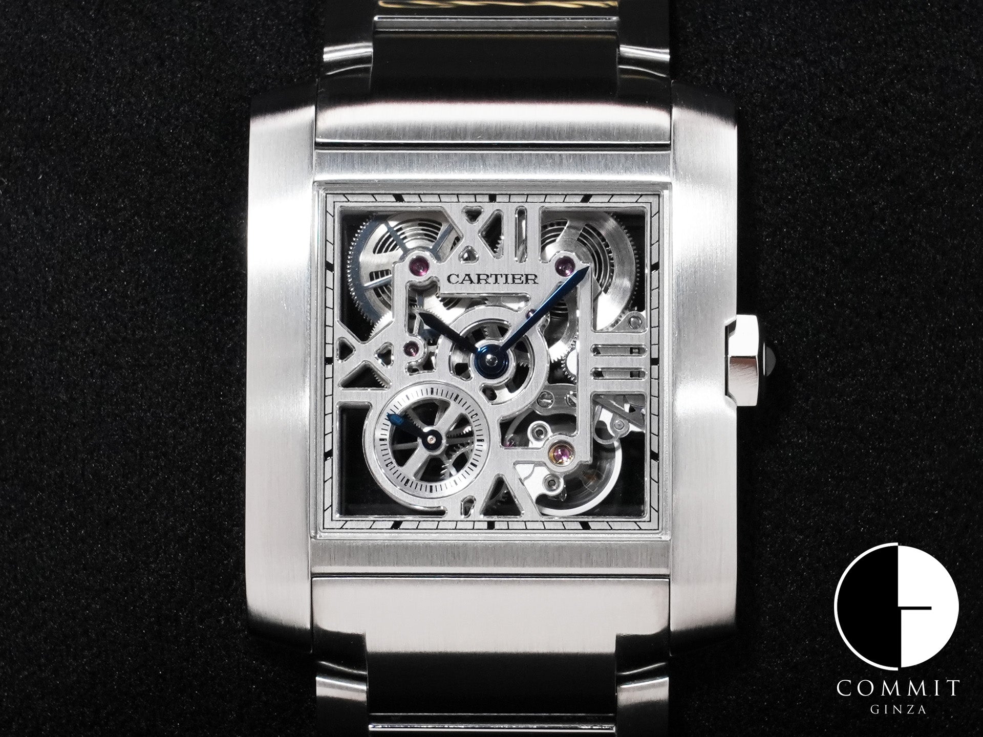 Cartier Tank Française Skeleton Ref. WHTA0025 Stainless Steel Skeleton Dial Excellent Condition idsaj2wn