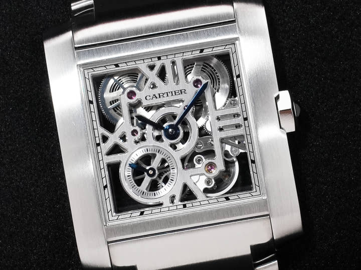 Cartier Tank Française Skeleton Ref. WHTA0025 Stainless Steel Skeleton Dial Excellent Condition idsaj2wn