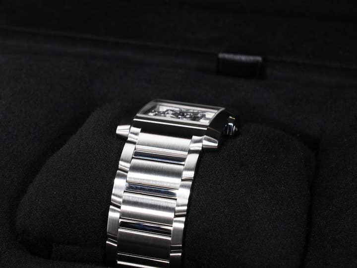 Cartier Tank Française Skeleton Ref. WHTA0025 Stainless Steel Skeleton Dial Excellent Condition idsaj2wn