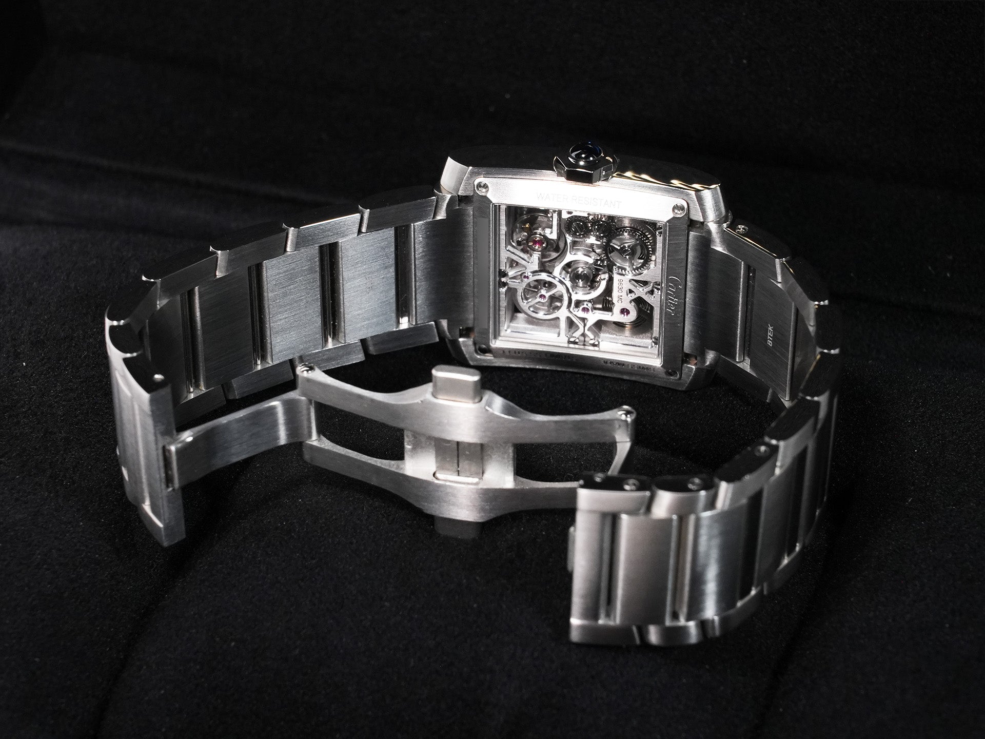 Cartier Tank Française Skeleton Ref. WHTA0025 Stainless Steel Skeleton Dial Excellent Condition idsaj2wn
