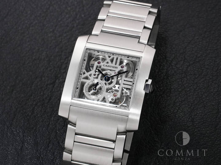 Cartier Tank Française Skeleton Ref. WHTA0025 Stainless Steel Skeleton Dial Excellent Condition idsaj2wn