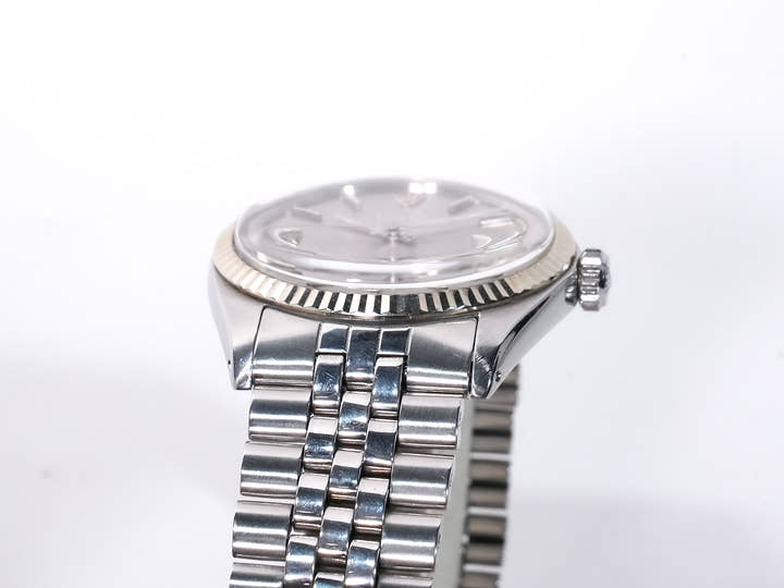 Rolex Datejust Ref. 1601 Stainless Steel/White Gold Grey Dial Used qu3cs9vs