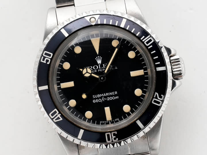 Rolex Submariner Ref. 5513 Stainless Steel Black Dial Used xvctd67e