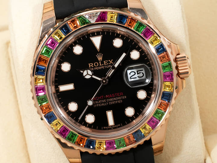 ロレックス ヨットマスター40 Ref.116695SATS エバーローズゴールド ブラック文字盤 極美品 hv6797sw