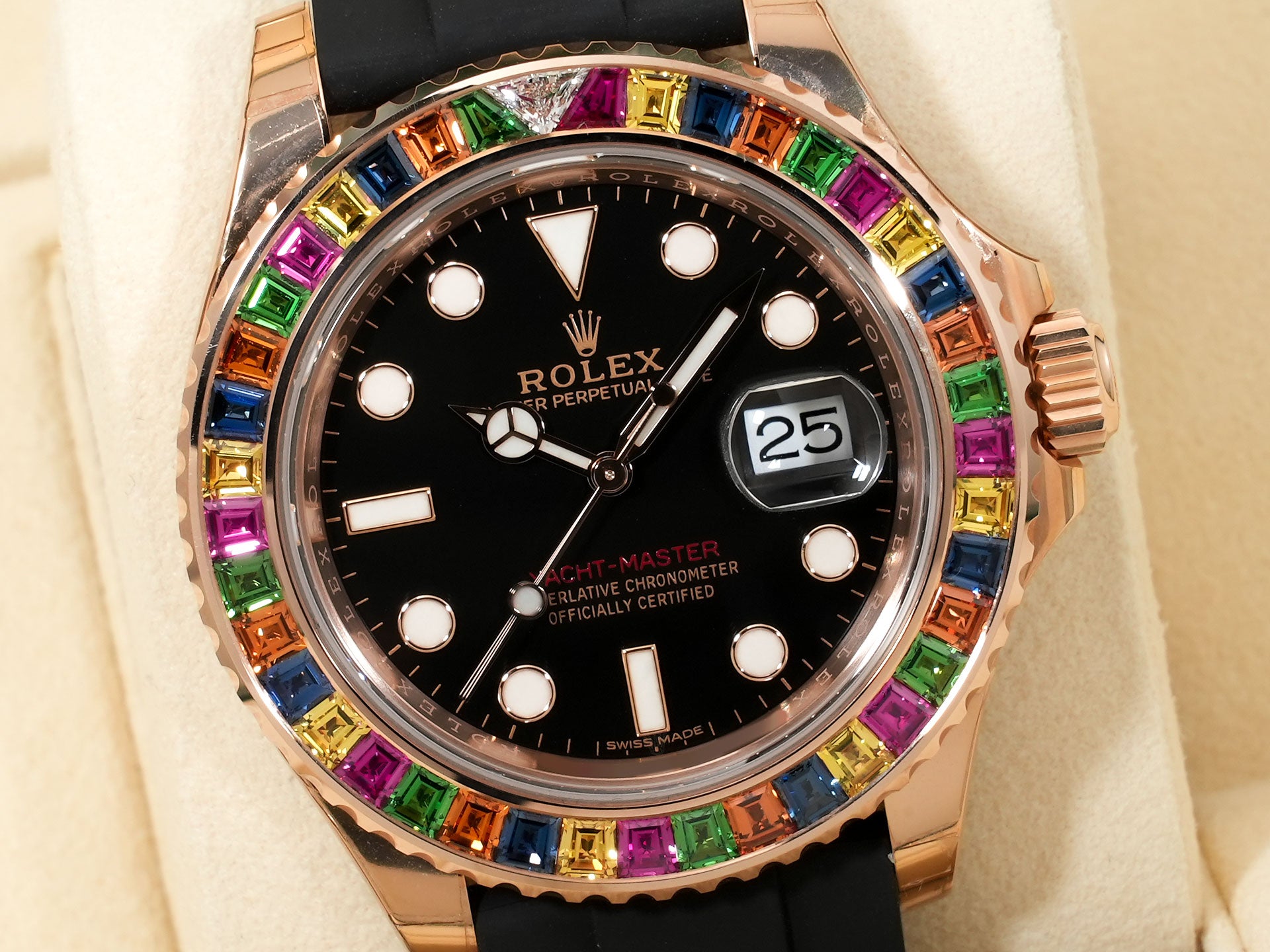 ロレックス ヨットマスター40 Ref.116695SATS エバーローズゴールド ブラック文字盤 極美品 hv6797sw