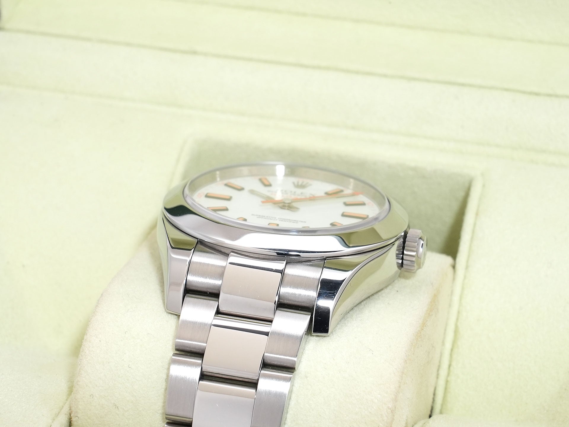 ロレックス ミルガウス Ref.116400 ステンレススチール ホワイト文字盤 中古 wxmhdsq8
