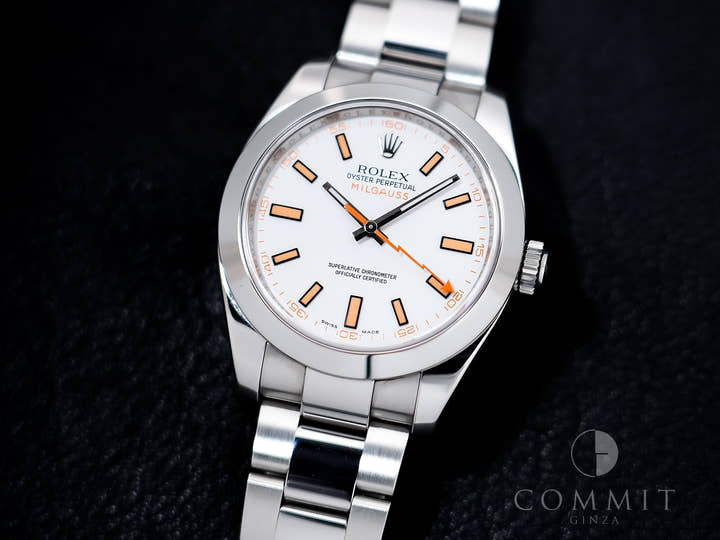 ロレックス ミルガウス Ref.116400 ステンレススチール ホワイト文字盤 中古 wxmhdsq8