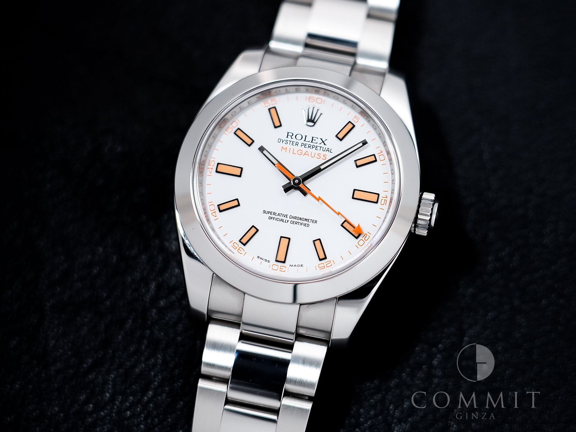 ロレックス ミルガウス Ref.116400 ステンレススチール ホワイト文字盤 中古 wxmhdsq8