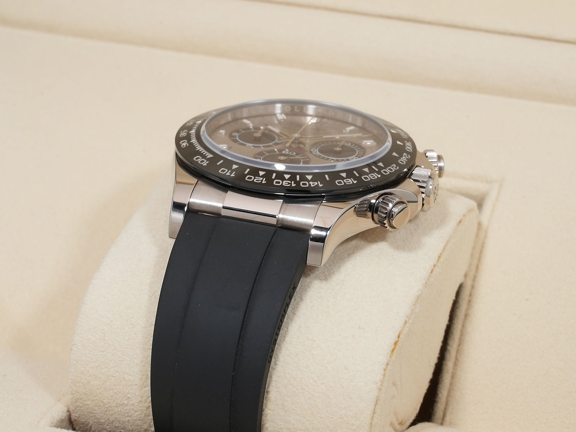 ROLEX Daytona Ref. 116519LN White Gold Steel x Black Dial Used 4fy8d2ii