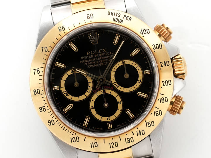 ロレックス デイトナ エルプリメロ Ref.16523 ステンレススチール/イエローゴールド ブラック文字盤 中古 cvnwzpq8