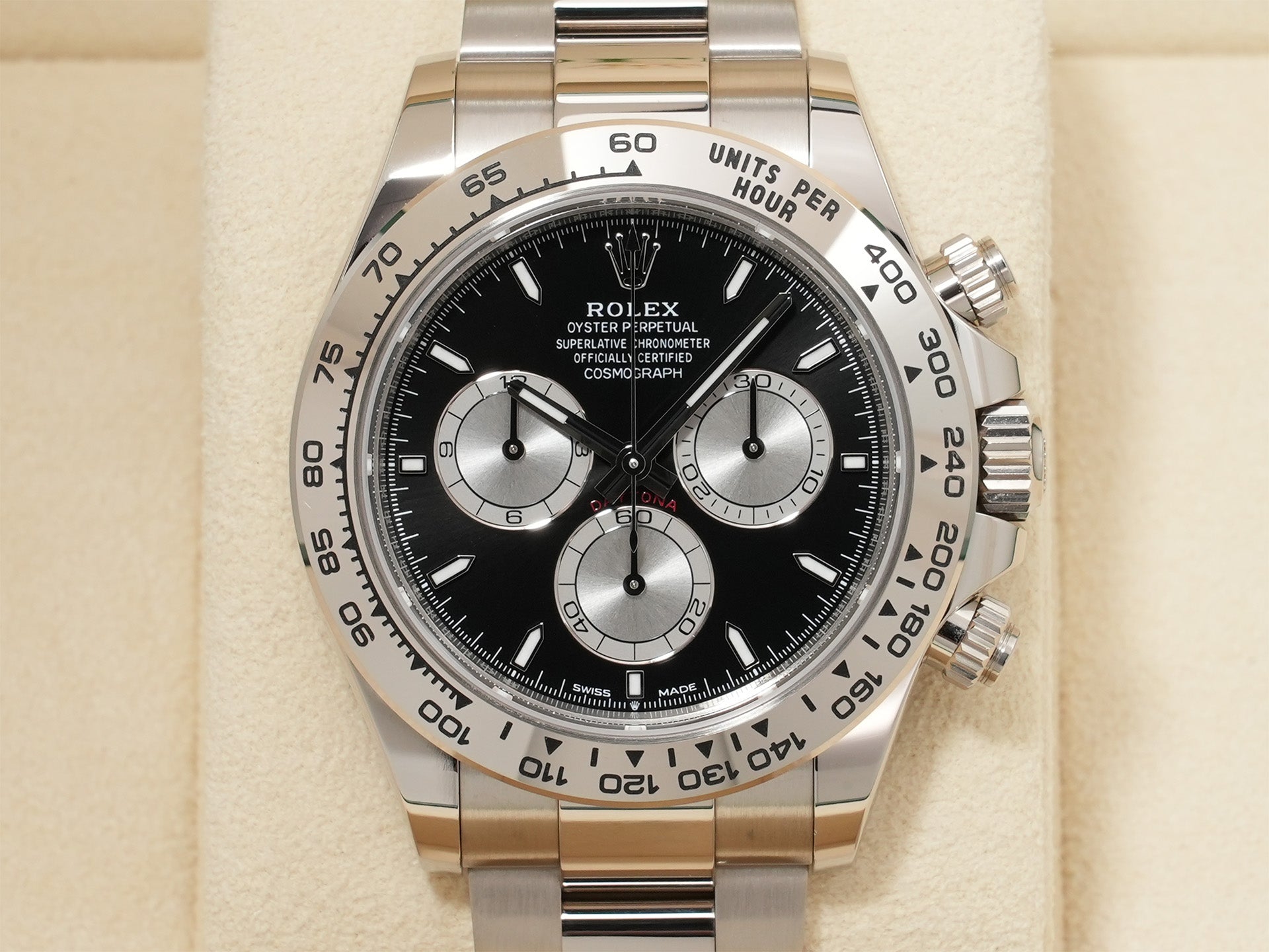 ロレックス デイトナ Ref.126509 ホワイトゴールド ブライトブラックxスチール文字盤 美品 nduwnkmy