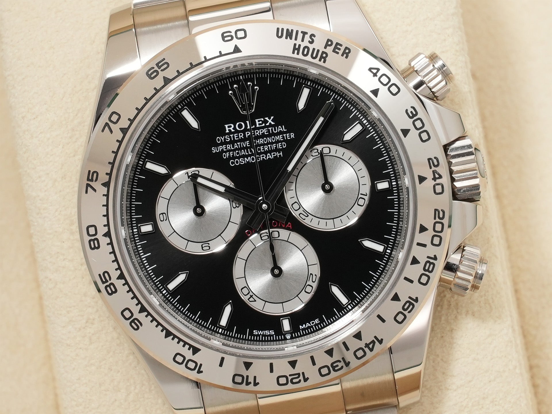 ロレックス デイトナ Ref.126509 ホワイトゴールド ブライトブラックxスチール文字盤 美品 nduwnkmy