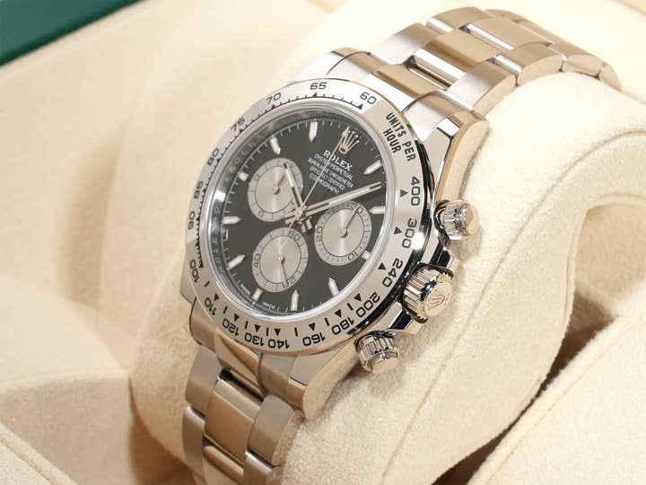 ロレックス デイトナ Ref.126509 ホワイトゴールド ブライトブラックxスチール文字盤 美品 nduwnkmy