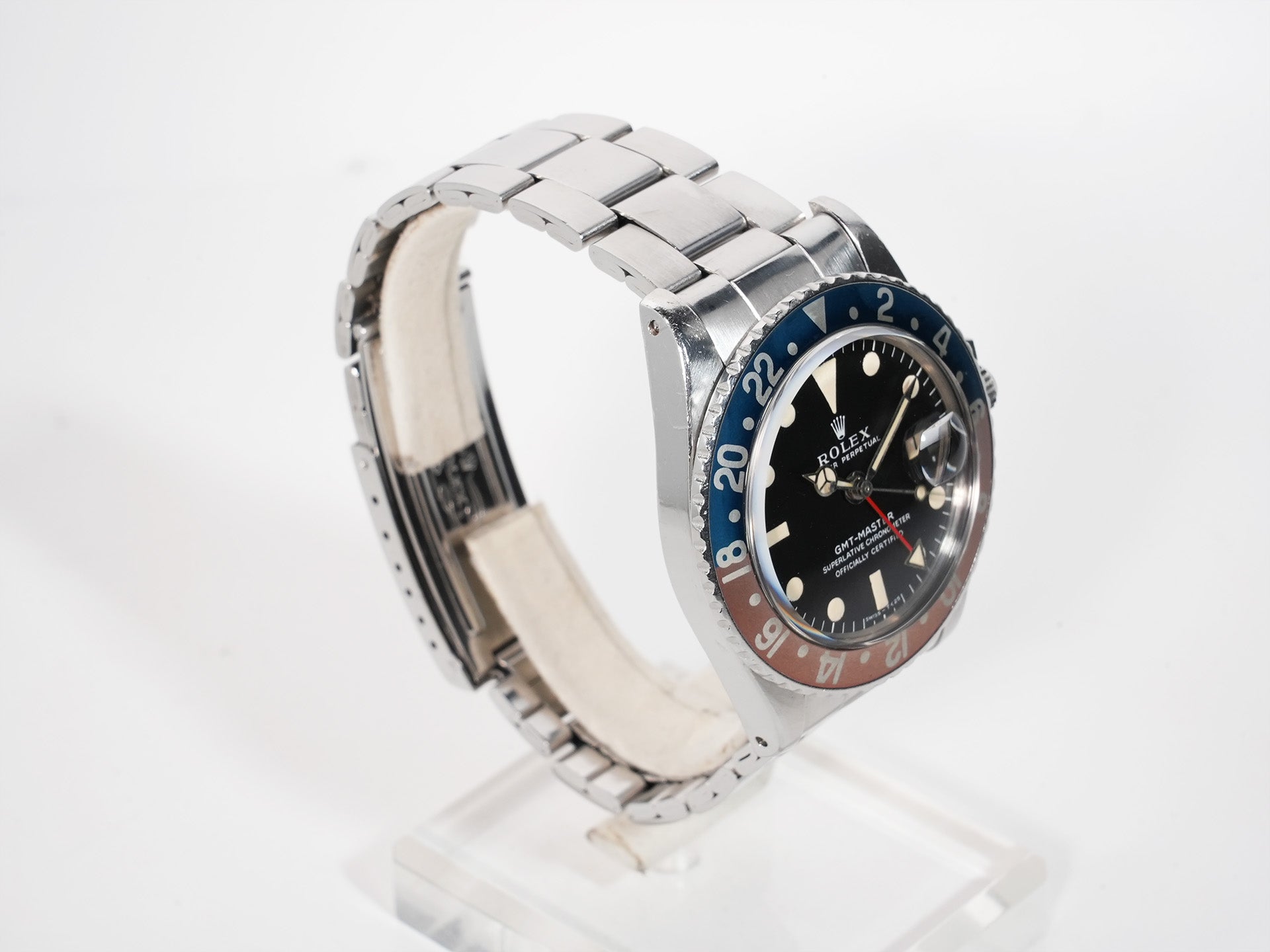 ロレックス GMTマスター Ref.1675 ステンレススチール ブラック文字盤 オイスターブレスレット 中古 tece6e74