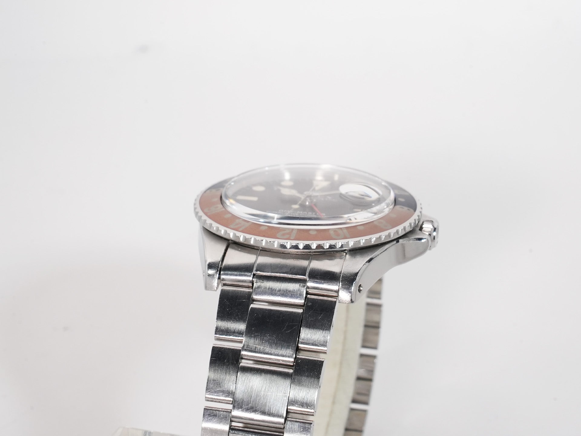 ロレックス GMTマスター Ref.1675 ステンレススチール ブラック文字盤 オイスターブレスレット 中古 tece6e74