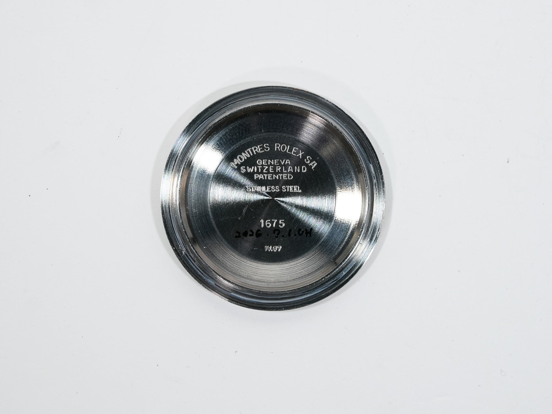 ロレックス GMTマスター Ref.1675 ステンレススチール ブラック文字盤 オイスターブレスレット 中古 tece6e74