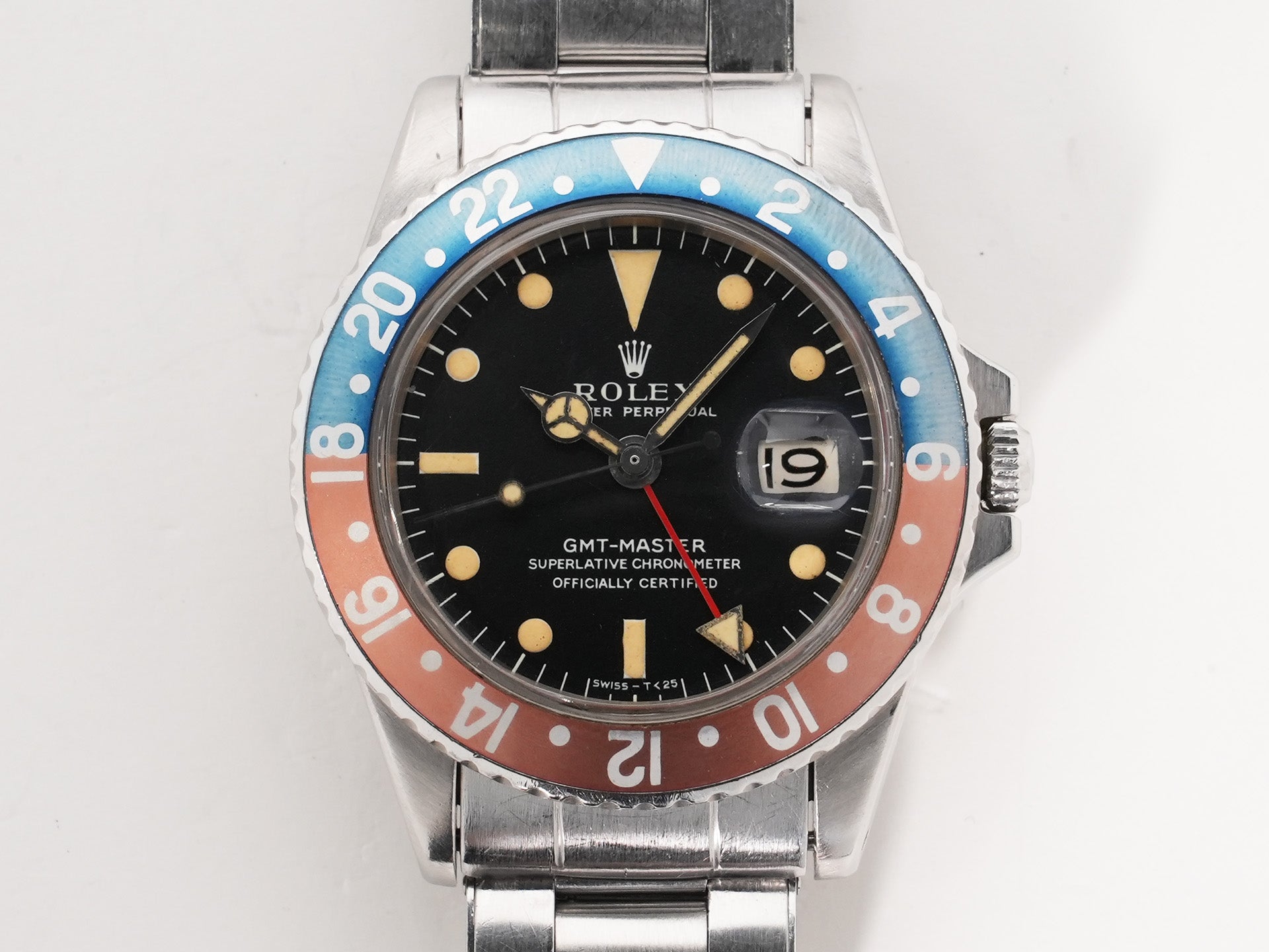 ロレックス GMTマスター Ref.1675 ステンレススチール ブラック文字盤 オイスターブレスレット 中古 tqioya5m