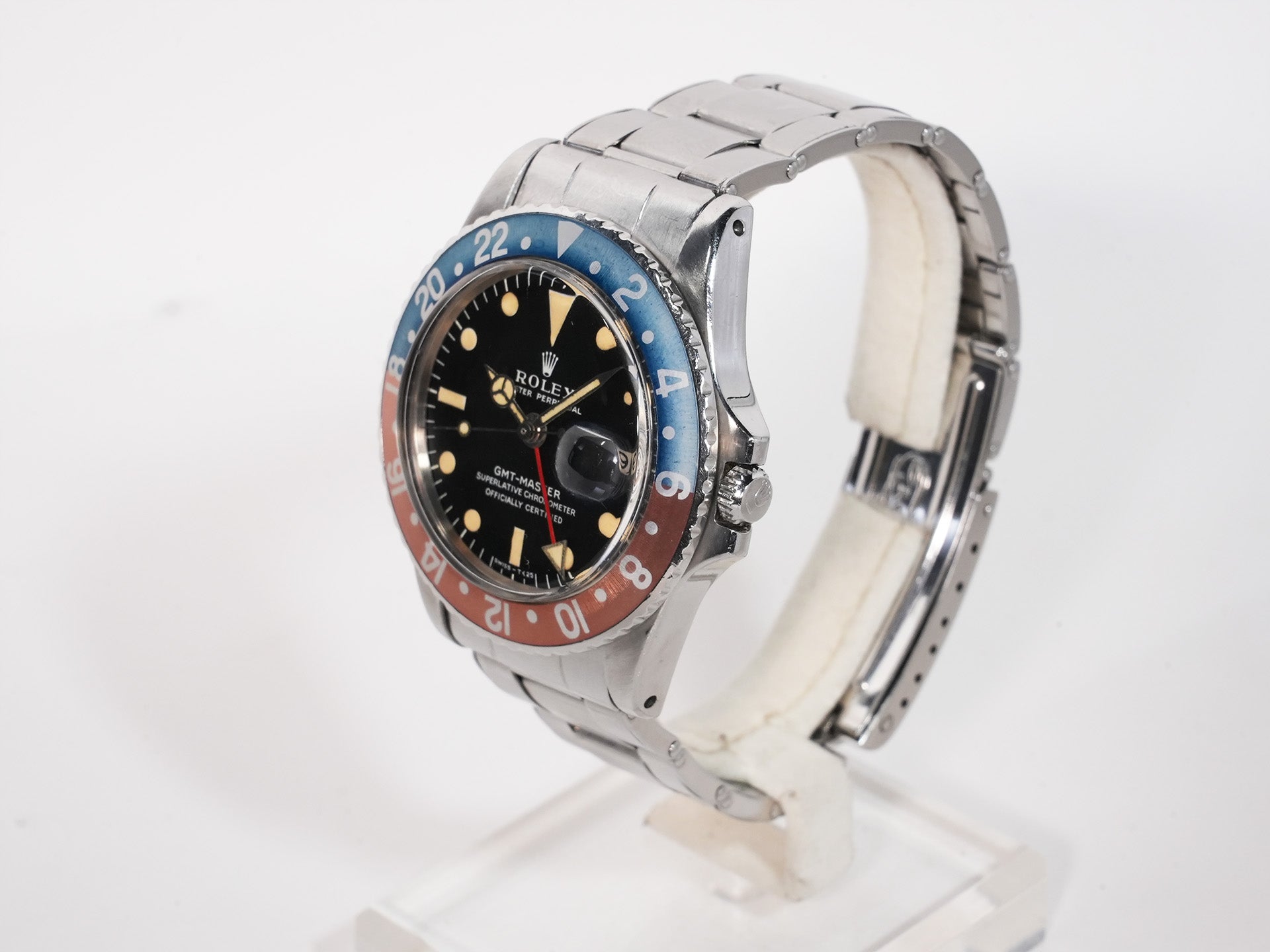 ロレックス GMTマスター Ref.1675 ステンレススチール ブラック文字盤 オイスターブレスレット 中古 tqioya5m