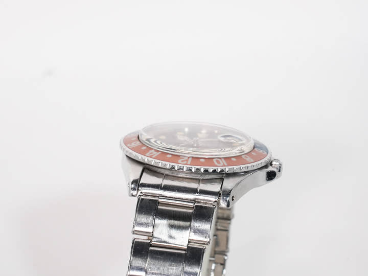 ロレックス GMTマスター Ref.1675 ステンレススチール ブラック文字盤 オイスターブレスレット 中古 tqioya5m