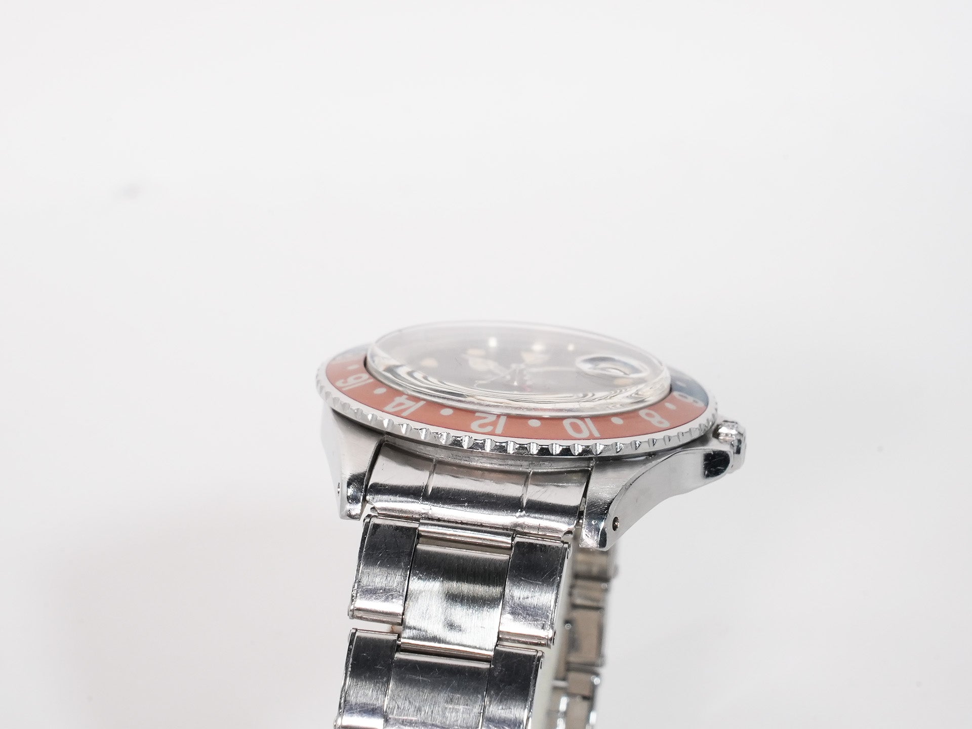ロレックス GMTマスター Ref.1675 ステンレススチール ブラック文字盤 オイスターブレスレット 中古 tqioya5m