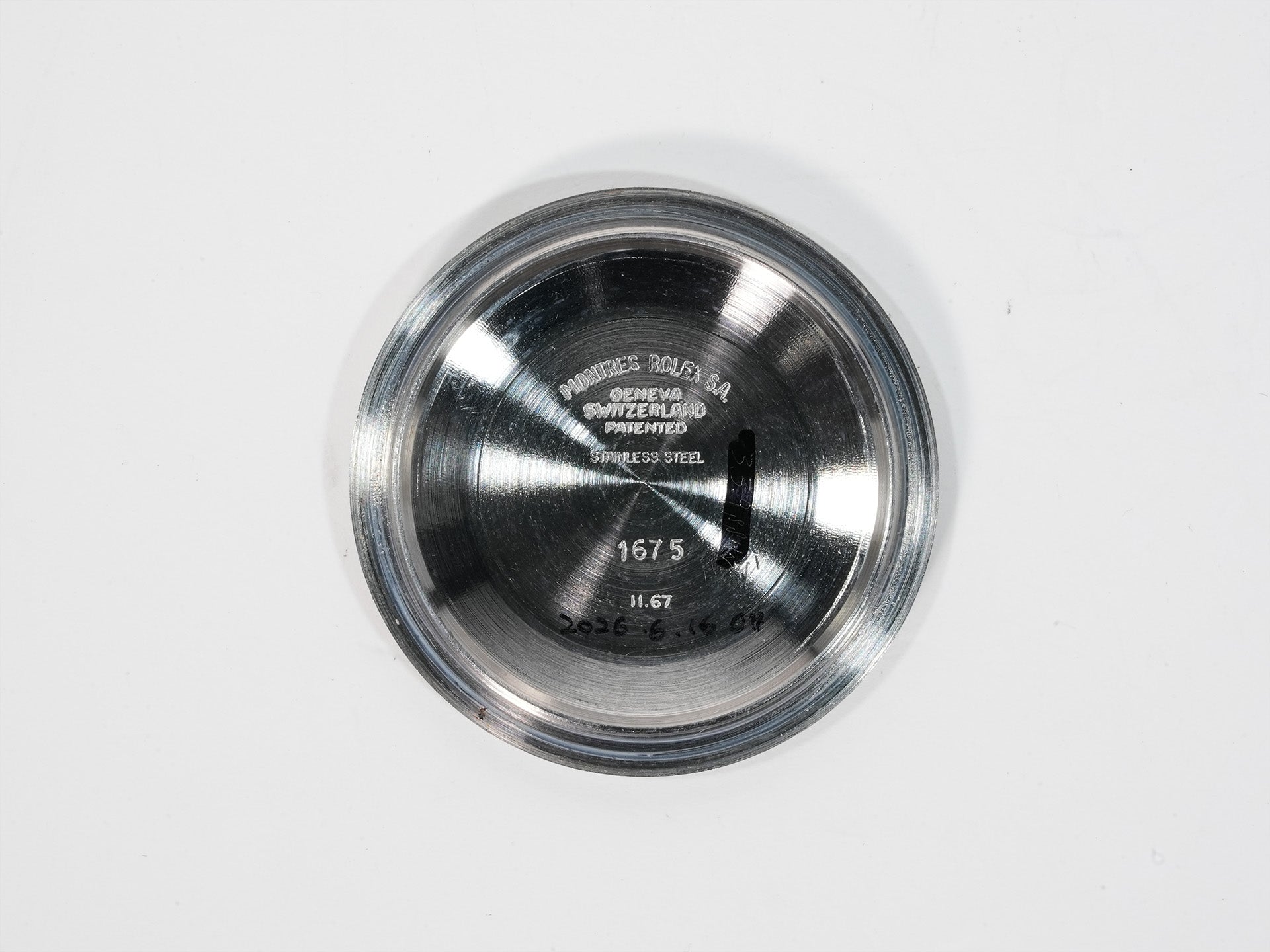 ロレックス GMTマスター Ref.1675 ステンレススチール ブラック文字盤 オイスターブレスレット 中古 tqioya5m