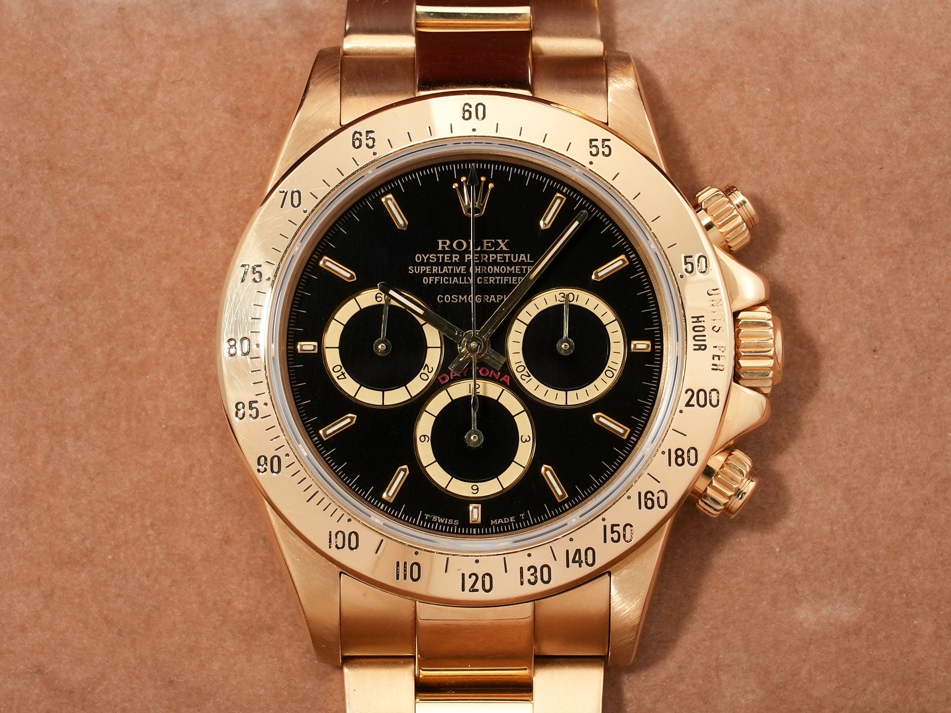 ロレックス デイトナ エルプリメロ Ref.16528 イエローゴールド ブラック文字盤 中古 t8v7ejza