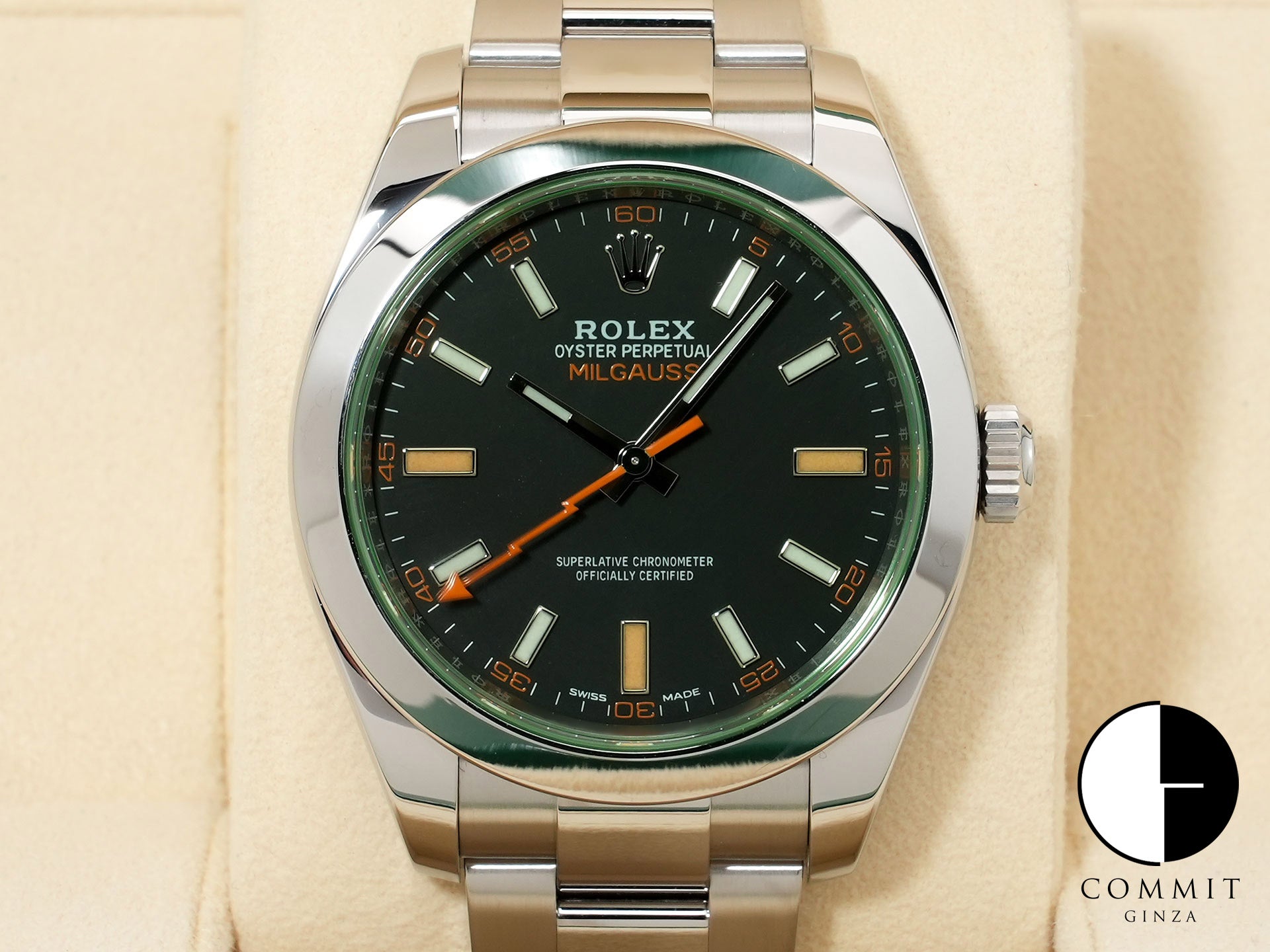ロレックス ミルガウス Ref.116400GV ステンレススチール ブラック文字盤 美品 xtysugkd