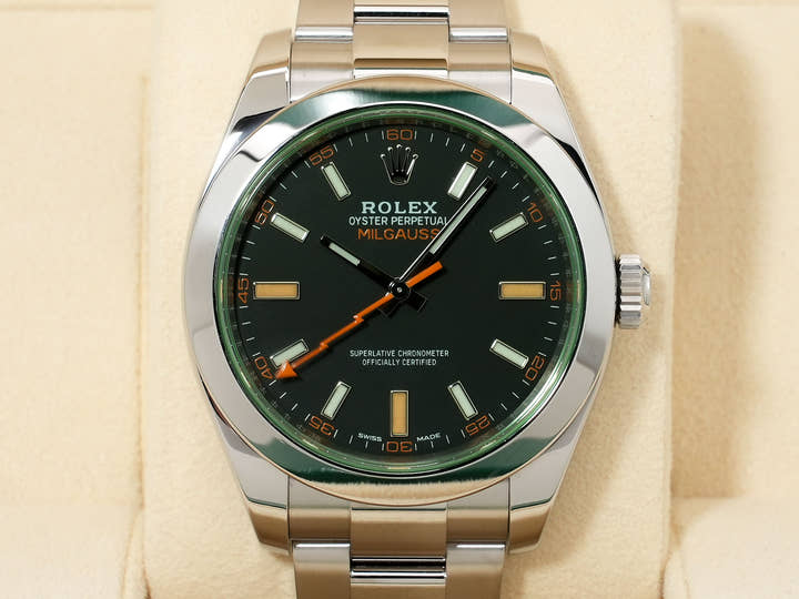 ロレックス ミルガウス Ref.116400GV ステンレススチール ブラック文字盤 美品 xtysugkd