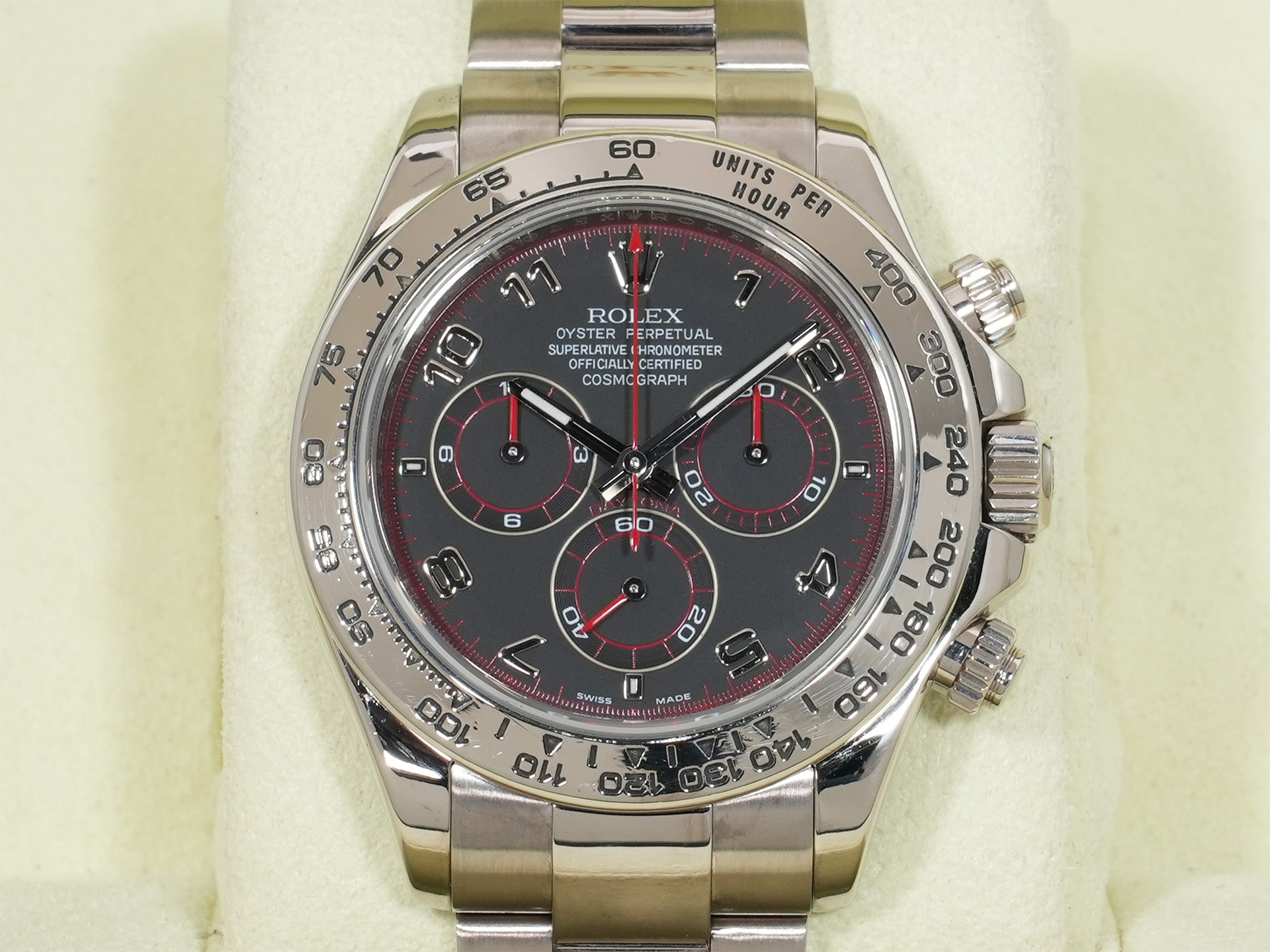 ロレックス デイトナ Ref.116509 ホワイトゴールド ブラックアラビア文字盤 美中古 bpku6jrp
