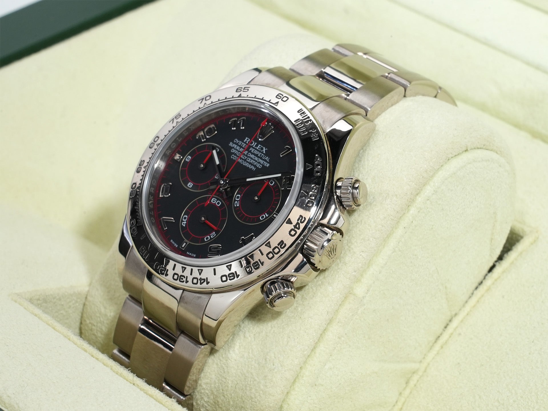 ロレックス デイトナ Ref.116509 ホワイトゴールド ブラックアラビア文字盤 美中古 bpku6jrp