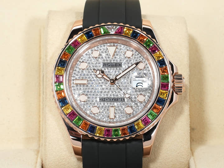 Rolex Yacht-Master 40 Ref.116695SATS Everose Gold Pave Diamond Dial Excellent Used i44nxzvu
