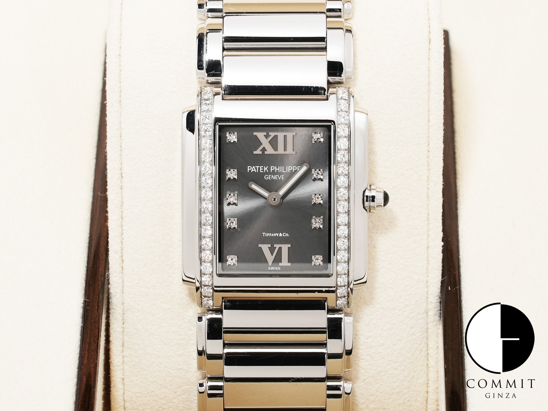 パテックフィリップ Twenty-4 TIFFANY＆CO. Ref.4910/10A-010 ステンレススチール グレー文字盤 中古 cpeg7puk