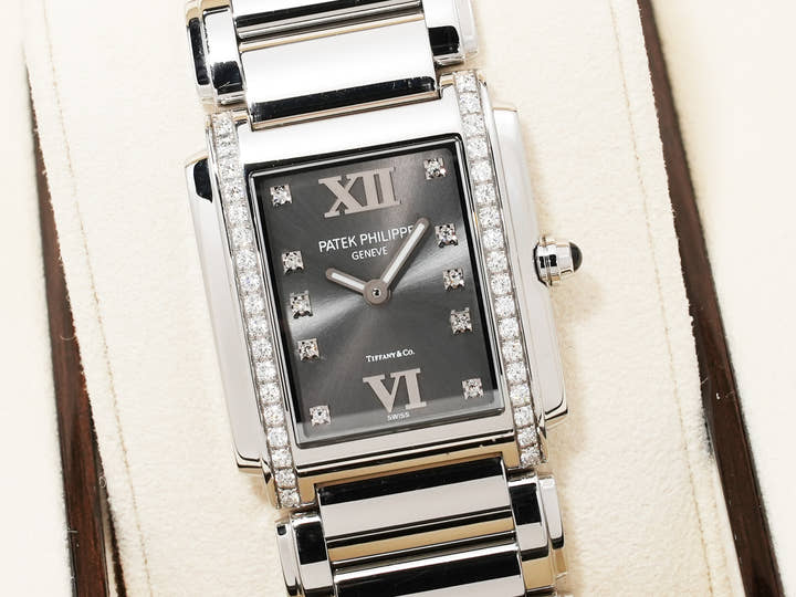 パテックフィリップ Twenty-4 TIFFANY＆CO. Ref.4910/10A-010 ステンレススチール グレー文字盤 中古 cpeg7puk