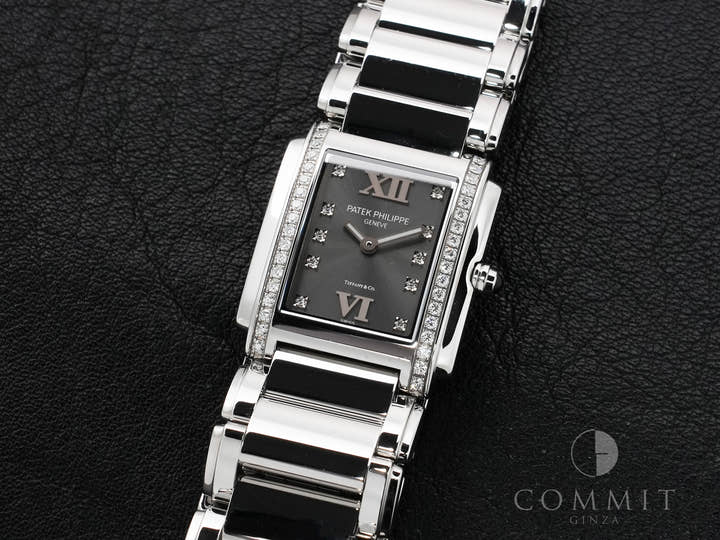 パテックフィリップ Twenty-4 TIFFANY＆CO. Ref.4910/10A-010 ステンレススチール グレー文字盤 中古 cpeg7puk
