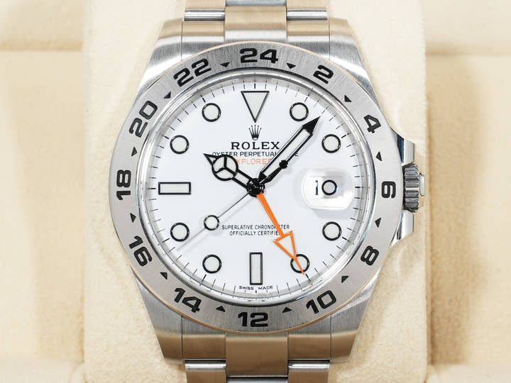ロレックス エクスプローラーII Ref.216570 ステンレススチール ホワイト文字盤 オイスターブレスレット 美中古 ttmrnhps
