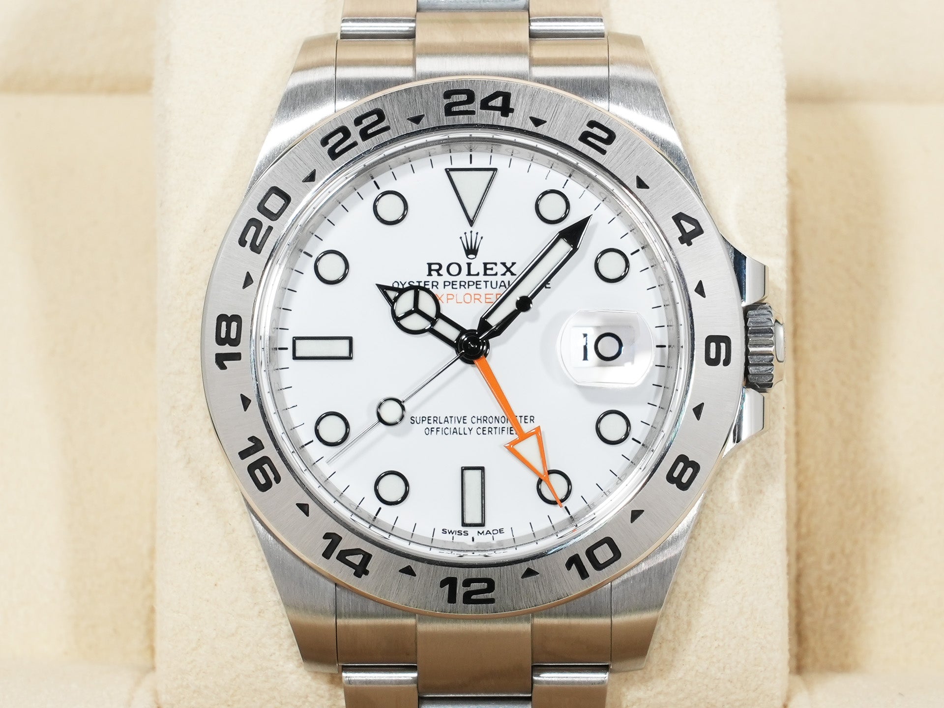 ロレックス エクスプローラーII Ref.216570 ステンレススチール ホワイト文字盤 オイスターブレスレット 美中古 ttmrnhps
